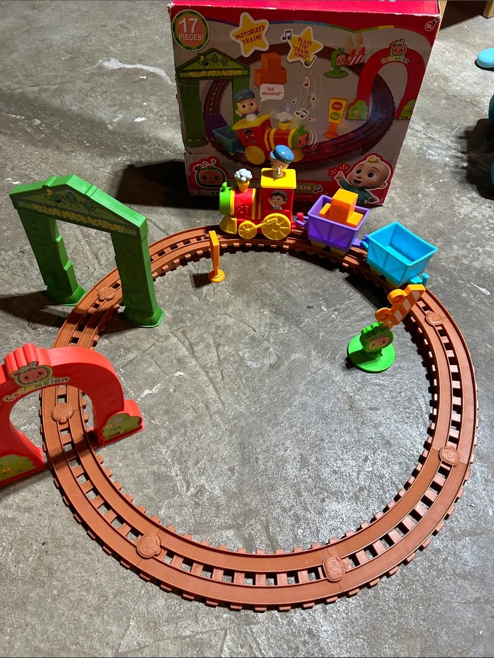 CoComelon All Aboard Music Train - Red & Yellow Motorized Train Toy